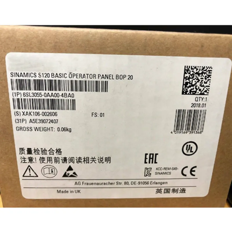 

Original New In Stock Operation Panel BOP20 6SL3055-0AA00-4BA0 6SL3 055-0AA00-4BA0 One Year Warranty