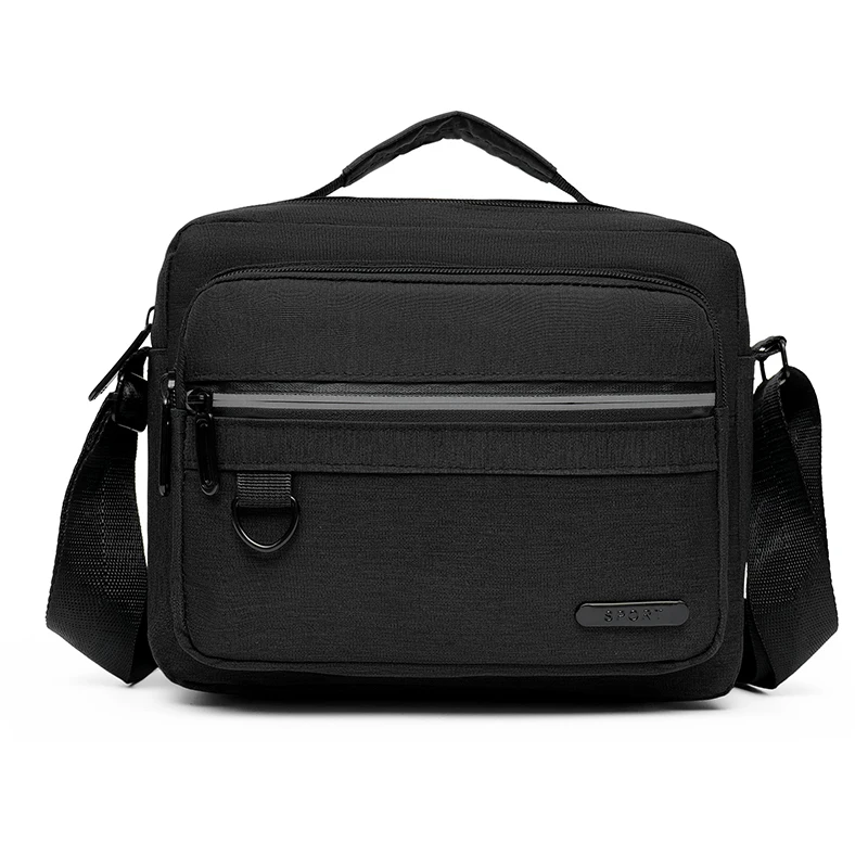 CrossbodyBagMensNylonWalletLargeCapacityMultilayeredCharge