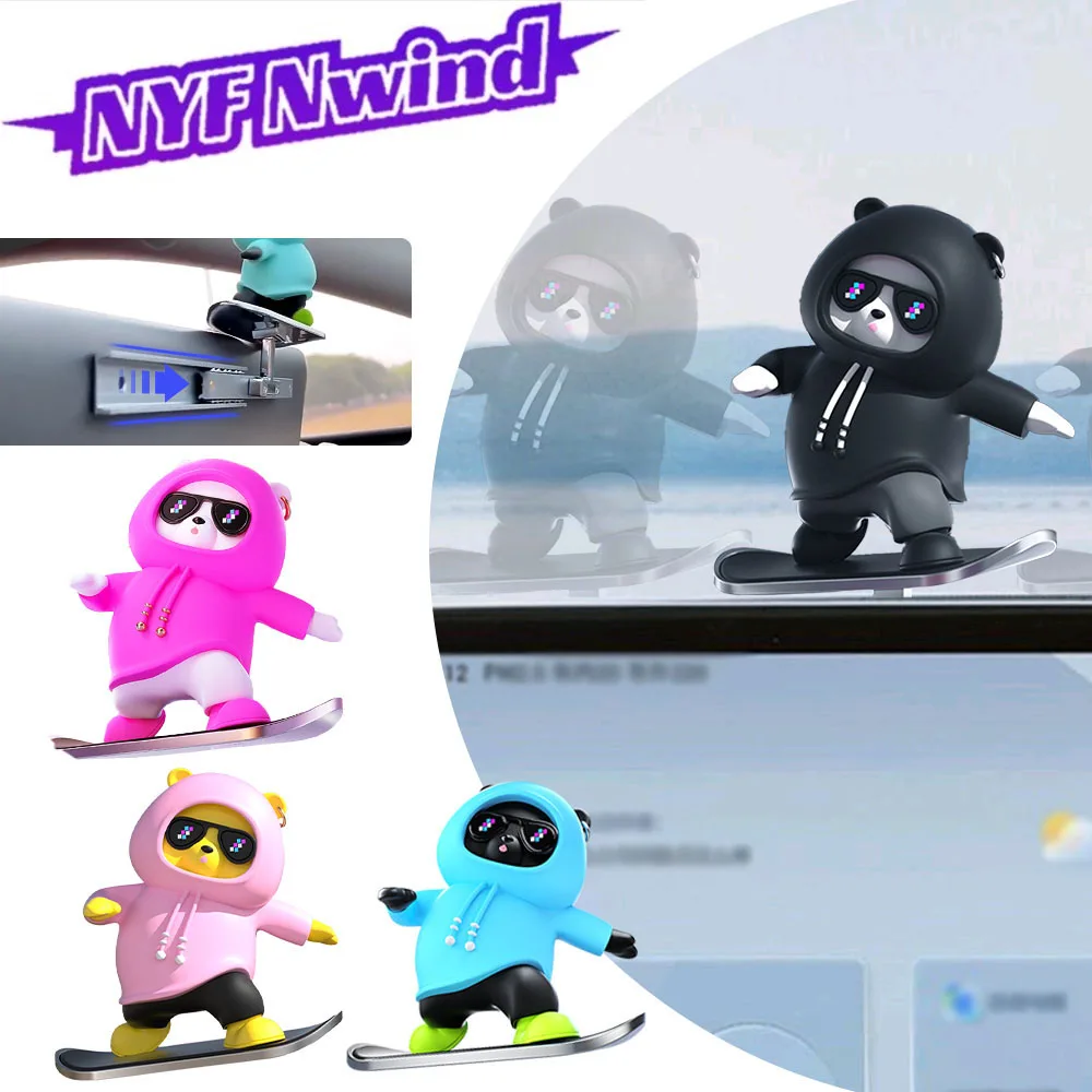 Skateboard Bear Auto Interior Decoration