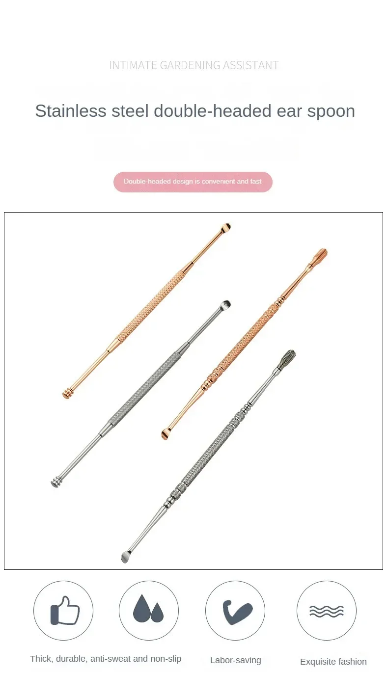 Stainless Steel Ear Wax Pickers Earpick Remover Curette Cleaner Spoon Care Tool Pick Cleaner Ear Clean