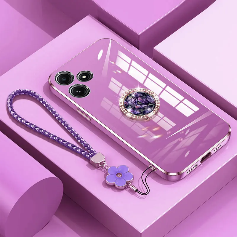 Luxurious Diamond Holder Case with Lanyard Stand Ring