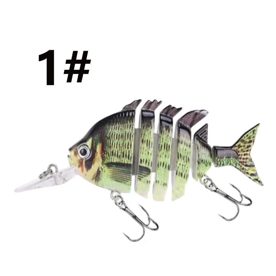 Angelköder Swimbait 8cm 15g Gelenk-Köder 6-Segment Sinkender Kunstköder S-Form Schwingender Harter Fischköder – Detail 4