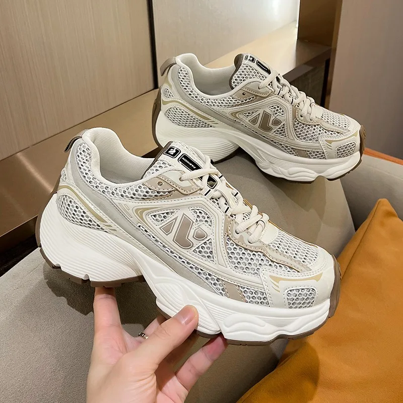 Chunky Sneakers for Women, Thick Bottom, Platform Vulcanize