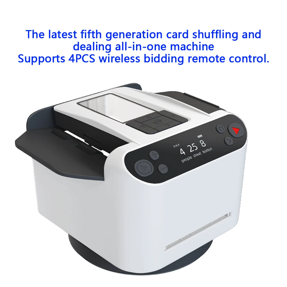 Max 5 Automatic Card Shuffler Dealer Dispenser Distributor, Card Shuffling & Dealing Tool with 4 Remotes, 2 in 1 Poker Machine