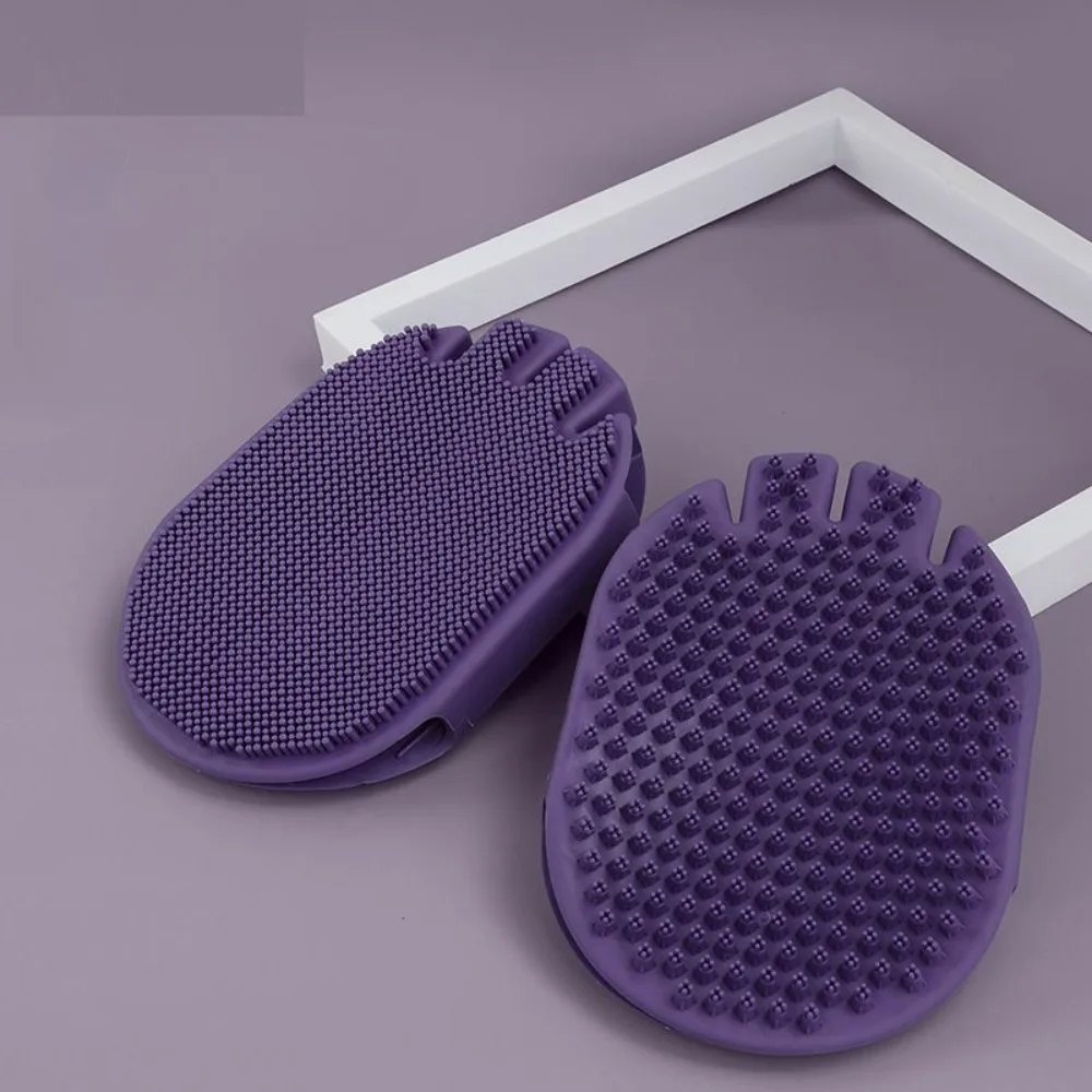 High Quality Dog Bath Massage Brush Pet Specific Cat Bath Brush Two-sided Massage Gloves TPR Material Cleaning Pet Products NEW