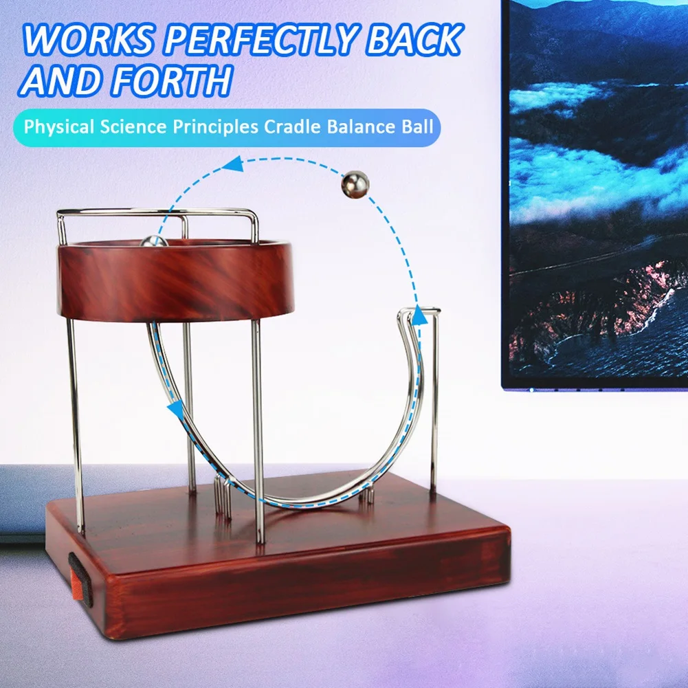

Kinetic Art Perpetual Movement Machine Kinetic Art Motion Inertial Metal Automatic Creative Jumping Table Toy Wood Grain