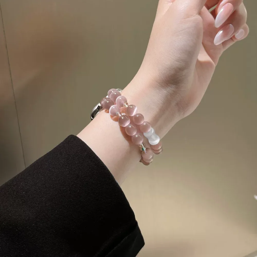 Elegant Elastic Crystal Bead Bracelet Strap