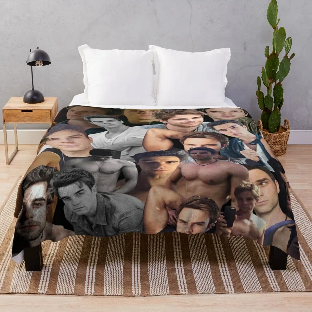 

kol mikaelson photo collage Throw Blanket Soft Beds Personalized Gift Bed Soft Big Heavy Blankets