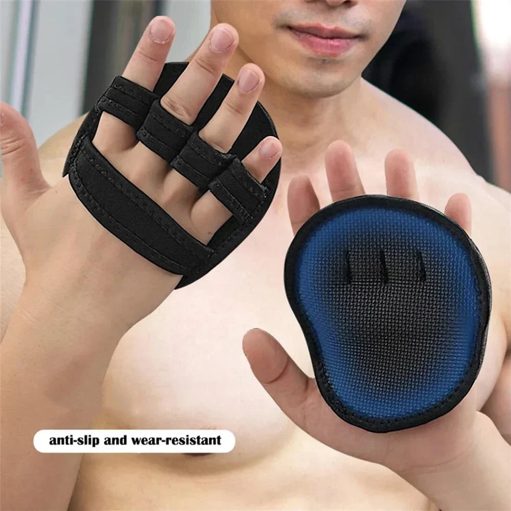1Pair Workout Gloves Gym Durable Gym Grips Grip Pads Rubber Padding Avoid Calluses Men Women