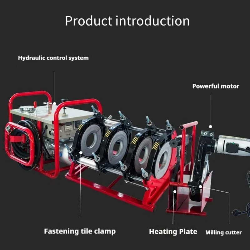 Pe Pipe Butt Welding Machine Hand-operated Manual Semi-automatic Automatic Hot Melt Hydraulic Four-ring Butt Welding Machine. 4