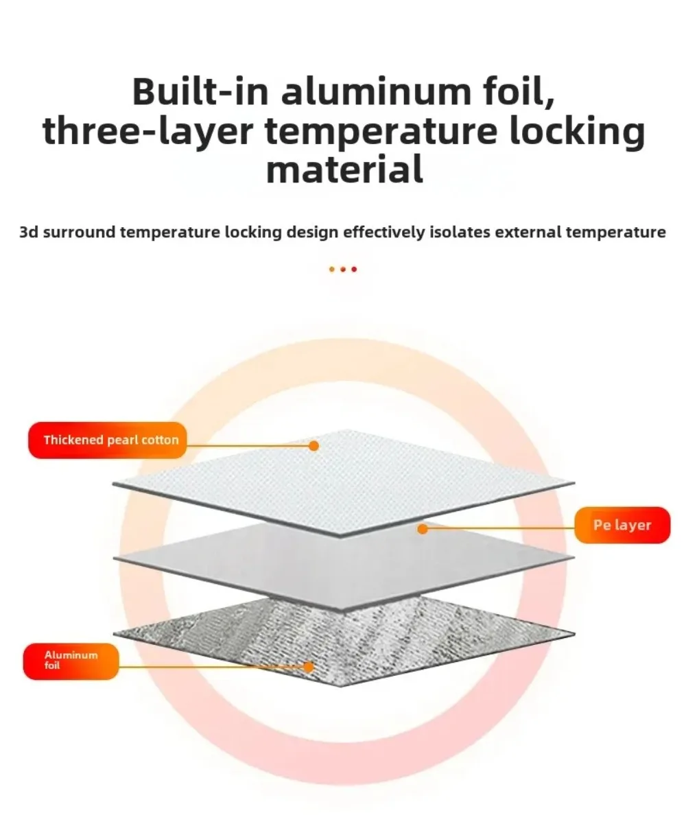 40 Teile/paket 3mm Verdickte Aluminium Folie Tasche Lebensmittel Thermische mit Verschluss Isolierung Tasche Eis Kalt Warm Kühltasche Lieferung träger – Detail 4