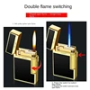 Metal Stripe Loud Lighter Unusual Lighters Cigarette Lighter Creative Wheel Lighter Butane Gas Lighter Open Fire Square Lighter 4