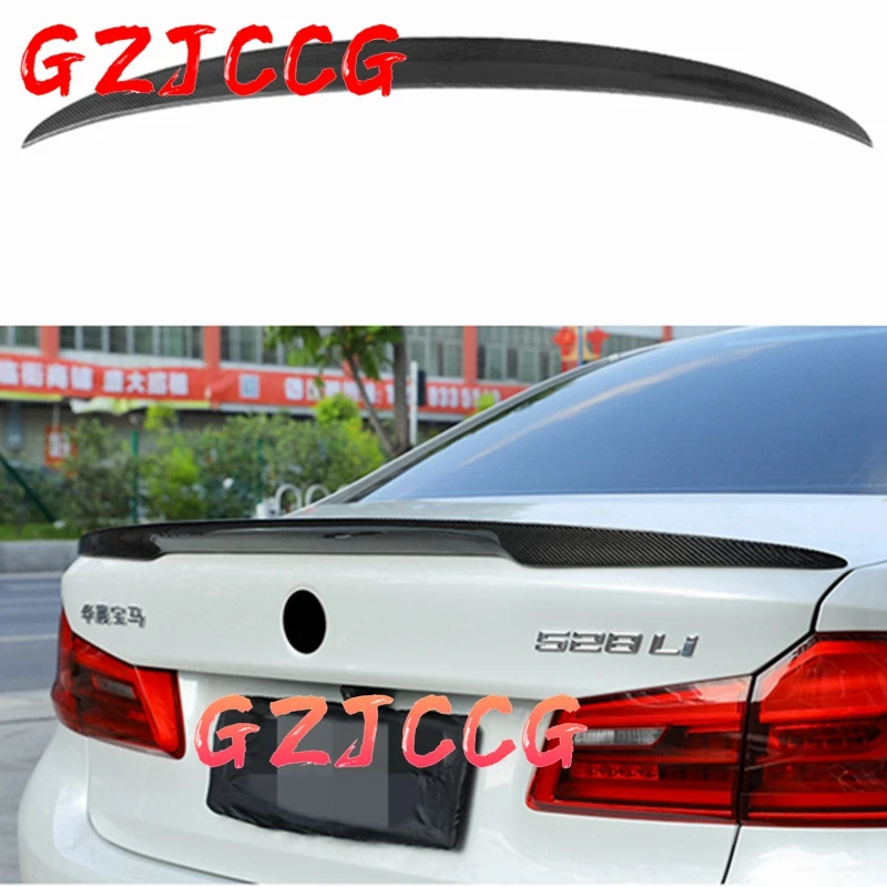 

5 Series Carbon Fiber Car Rear Spoiler Lip Wing for BMW G30 G38 530i 540i F90 M5 Sedan 4 Door 2017 2018 Black FRP Car Styling