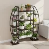 25299-F5A11D.jpg indoor flower pot stand with curved 8 tiered metal plant shelf