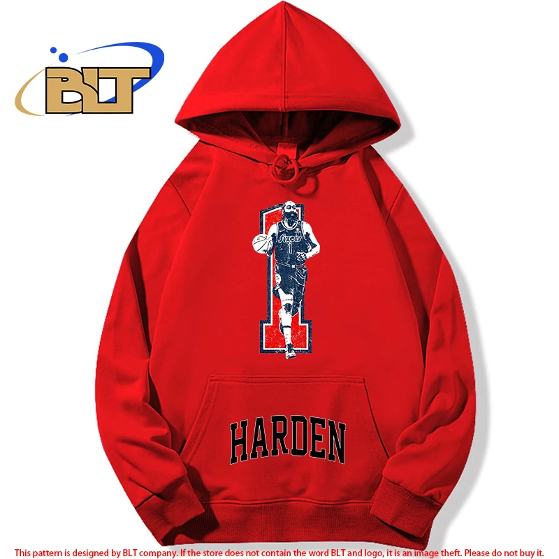 

Толстовка с капюшоном для взрослых James Harden, флисовый спортивный топ большого размера, Толстовка для мужчин и женщин