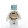 New Cartoon Summer Refreshing Sun Hat Bunny Plush Keychain Funny Cute Animal Backpack Decoration Pendant Children Birthday Gift 4