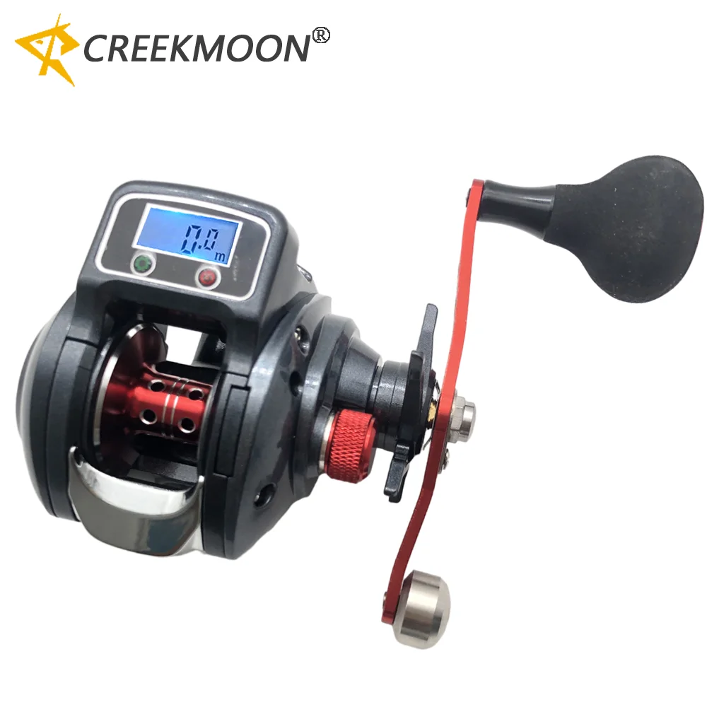 Digital Display Baitcasting Wheel 16+1 Ball Bearing Left/Right Hand Fishing  Reels Electronic Line Counter 6.3:1 Sea Casting Reel