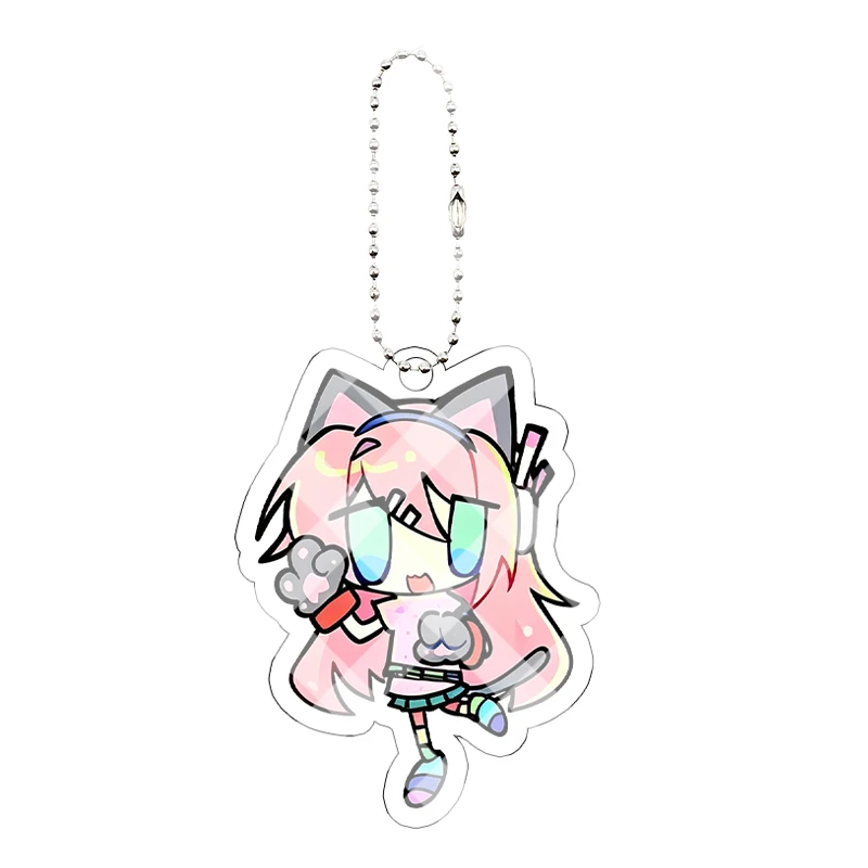 Kawaii Hatsune Miku Acrylic Keychain - Exquisite Anime Girl Pendant & Cosplay Decor Keyring Gift