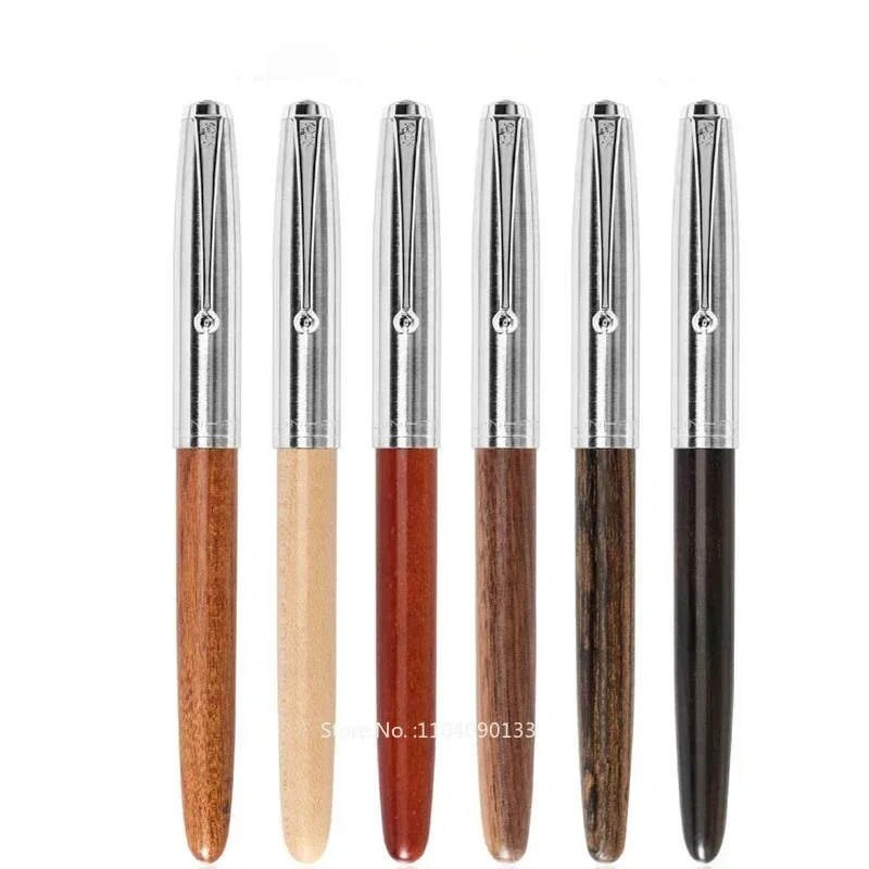 Hot Jinhao 51A Wooded Fountain Pen Luxury Elegant Calligraphy Ink Pens EF/F Nib Writing School Office Supplies Stationery New - 6