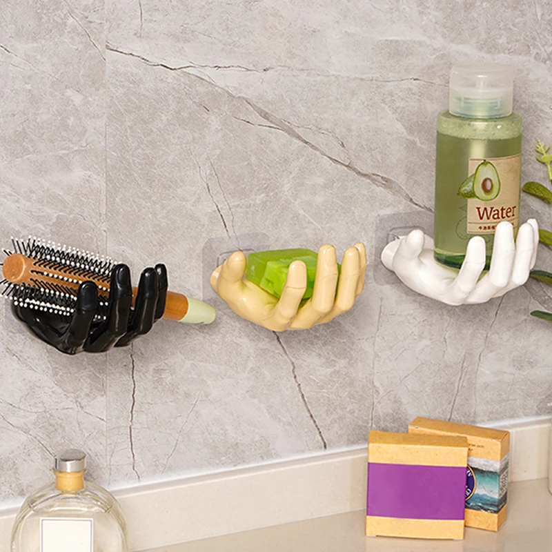 

Полимерный креативный настенный крючок для хранения, принадлежности для ванной комнаты, вешалка ручной формы, практичная декоративная удобная вешалка без отверстий