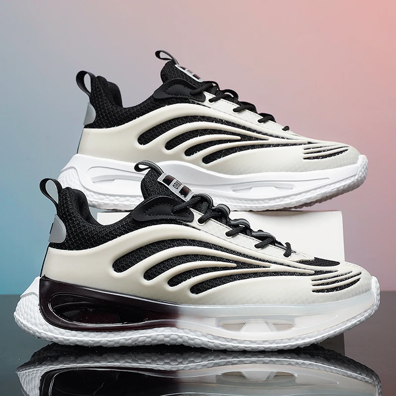 

New Men Fashion Sneakers Sport Breathable Shoes Male Casual Comfortable Damping Outdoor Non-Slip Running Tennis Platform Shoes