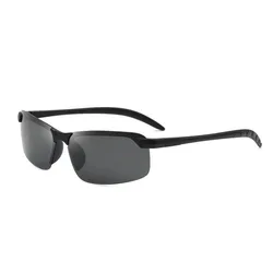 Enhanced Night Vision Anti - Glare Polarized Driving Sunglasses for Men - UV400 Protection (Grey)