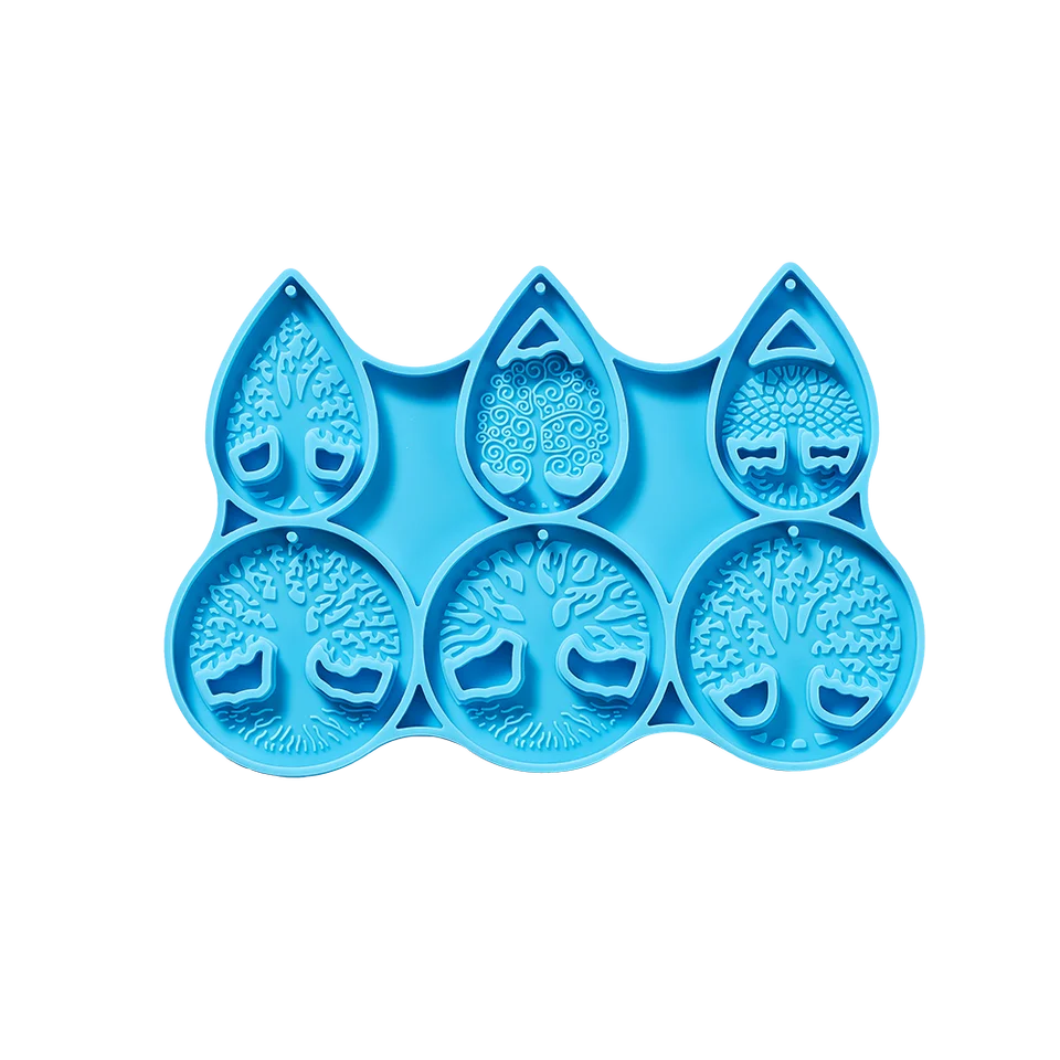 Stampo In Silicone Per Albero Di Natale In Resina Epossidica - Set Con Base Rettangolare, Fai Da Te Decorazioni Natalizie, 17,4x21,2 Cm - 3