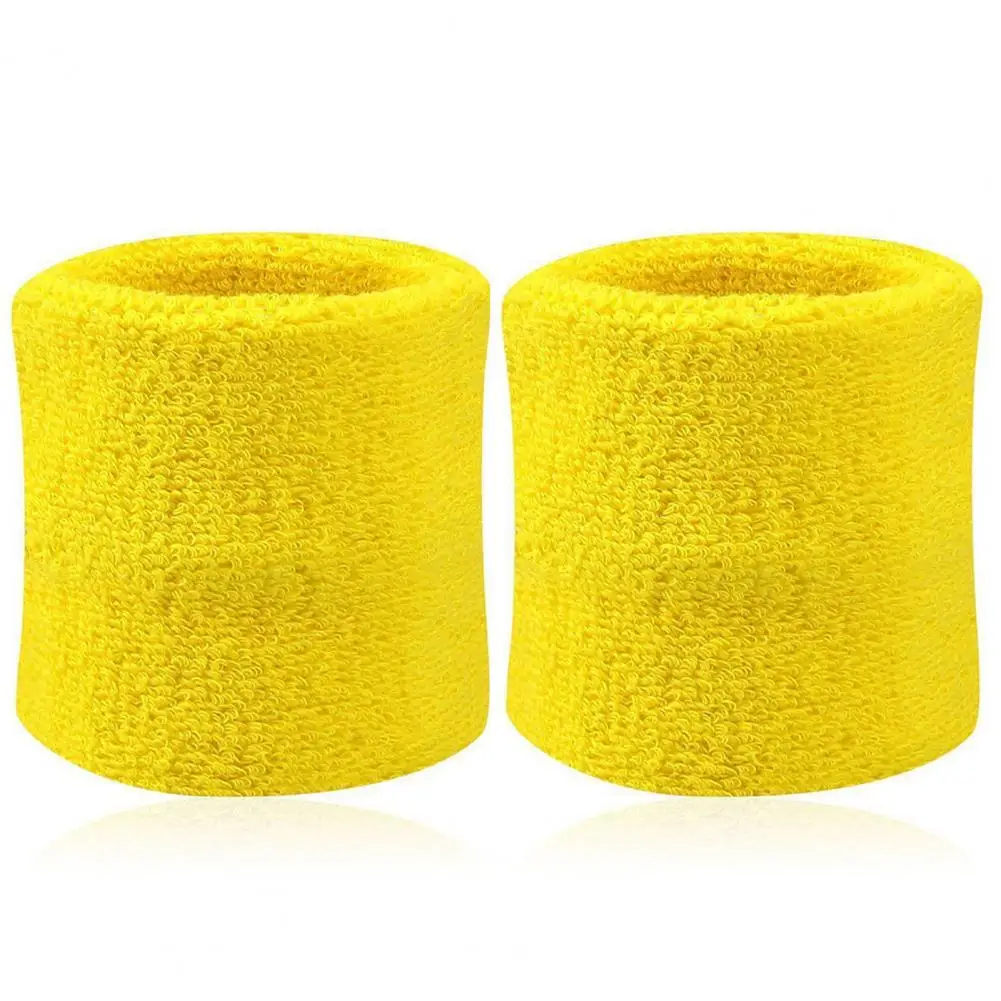 2Pcs Sports Double Wrist Sweat Wristbands Thickness Terry Cloth Moisture Wicking For Running Athletic Football Basketball wrist sweat wristbands wrist sweatband