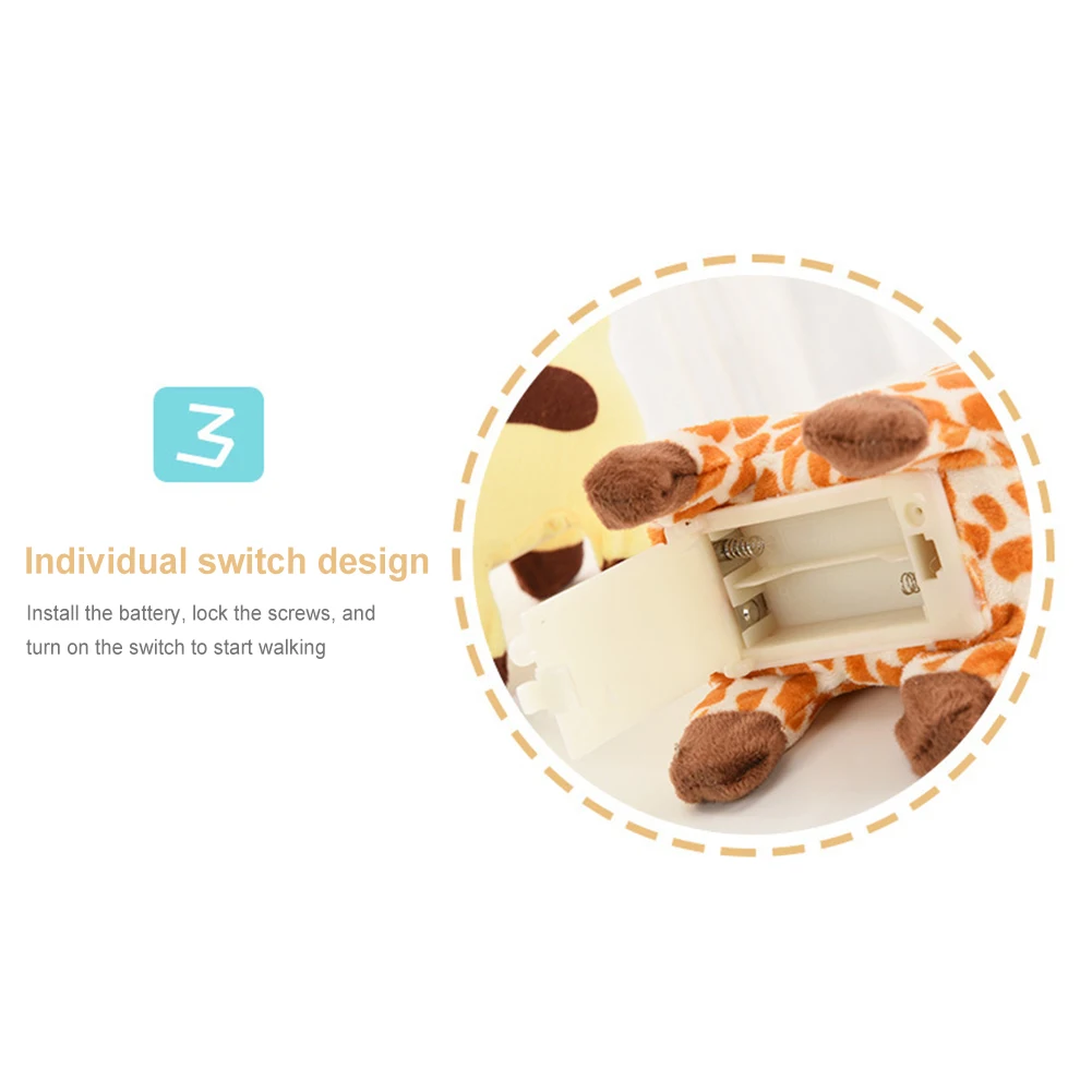 Walking Giraffe Interactive Electronic Pet with Sounds and Movements Plush Giraffe Toy Plush Buddy for Kids Toddlers Boys Girls