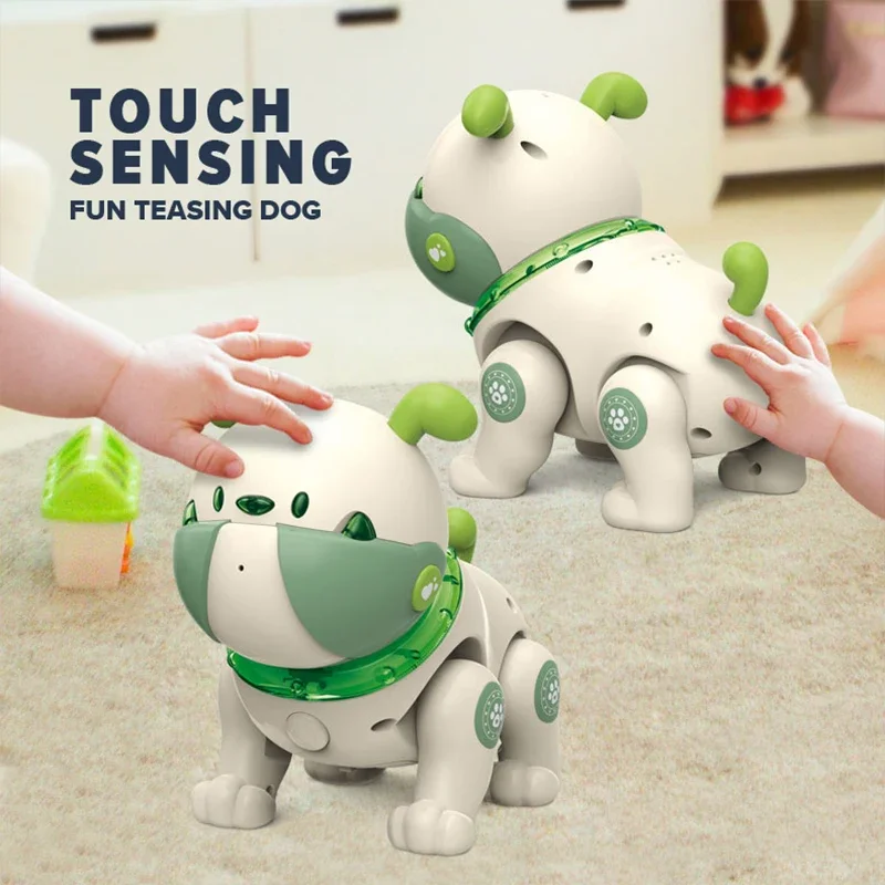 Smart Interactive Robot Dog Simulated Voice and Touch SensingSing Dancing Programmable Children's Educational Crawling Christmas