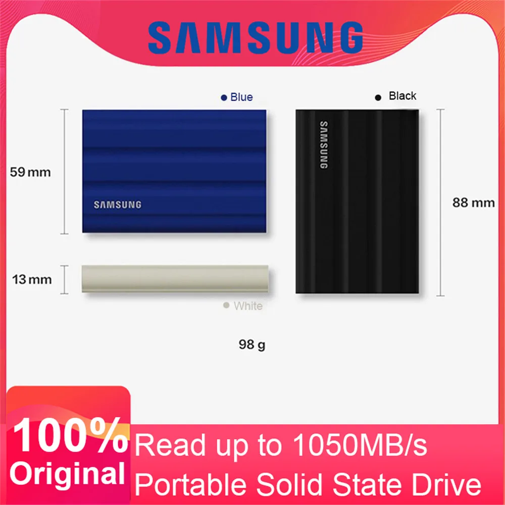 Samsung 2TB T7 Shield Portable SSD (Black)