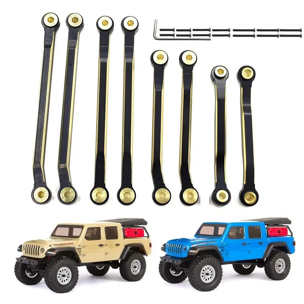 

Aluminum Alloy Brass Heightened Steering Link Repair 1/18 RC Car Chassis Links Set High Trail for Traxxas 1/18 TRX-4M