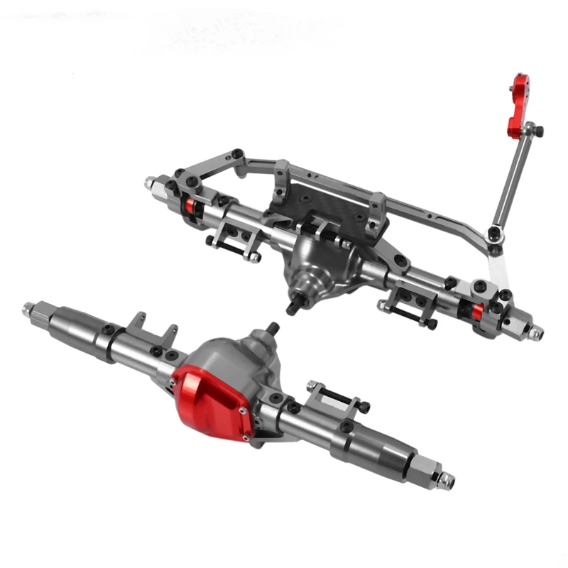 

1/10 RC Передняя и задняя ось, сплав, прямая ось для 1:10 RC Crawler Car Axial SCX10 90046 90047, деталь для обновления
