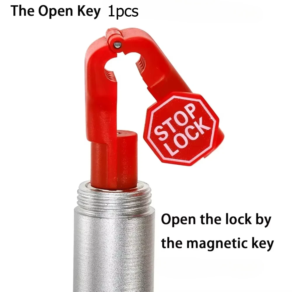 Peg Hook Locks 6mm Plastic Magnet Security Red Stop Lock Anti-Theft Pegboard Display Hook For Retail Shop Shopping Center 100pcs