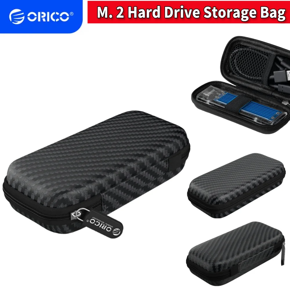 ORICO Portable EVA Shockproof Storage Bag for M.2 Hard Drives and Accessories