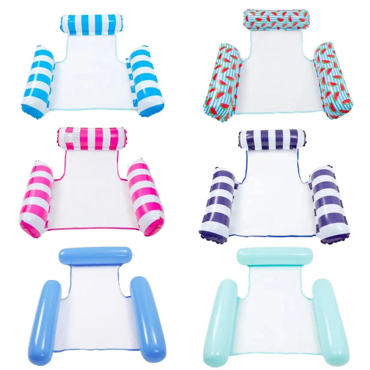 Colchoneta Hinchable 4 En 1 Para Piscina - Hamaca Flotante, Tumbona, Para Adultos, PVC Resistente