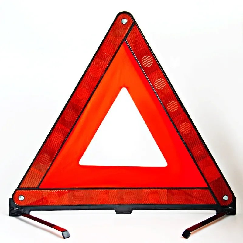 Manufacturer Direct PVC Car Triangle Warning Sign Reflective Stopping Warning Triangle Frame Automobile Safety Alert Device