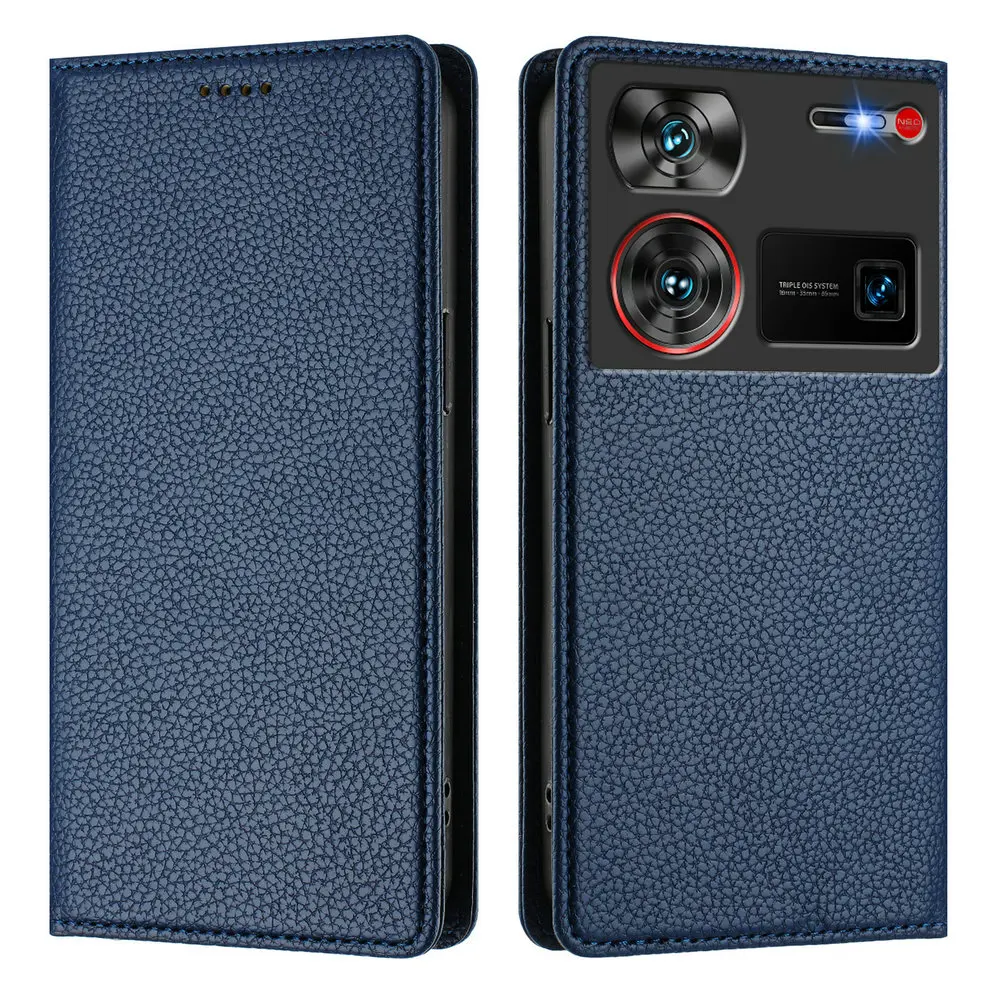Luxury Magnetic Leather RFID Card Stand Phone Case, Flip Cover