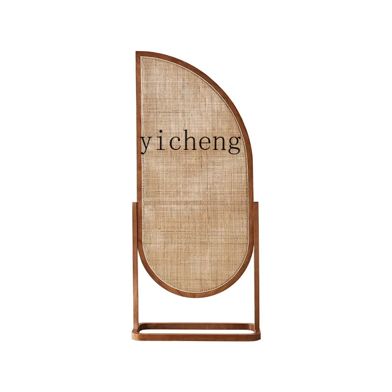 

Zk Solid Wood Subareas Screens Home Hallway Living Room Bedroom B & B Mobile Covering Rattan Seat Screen