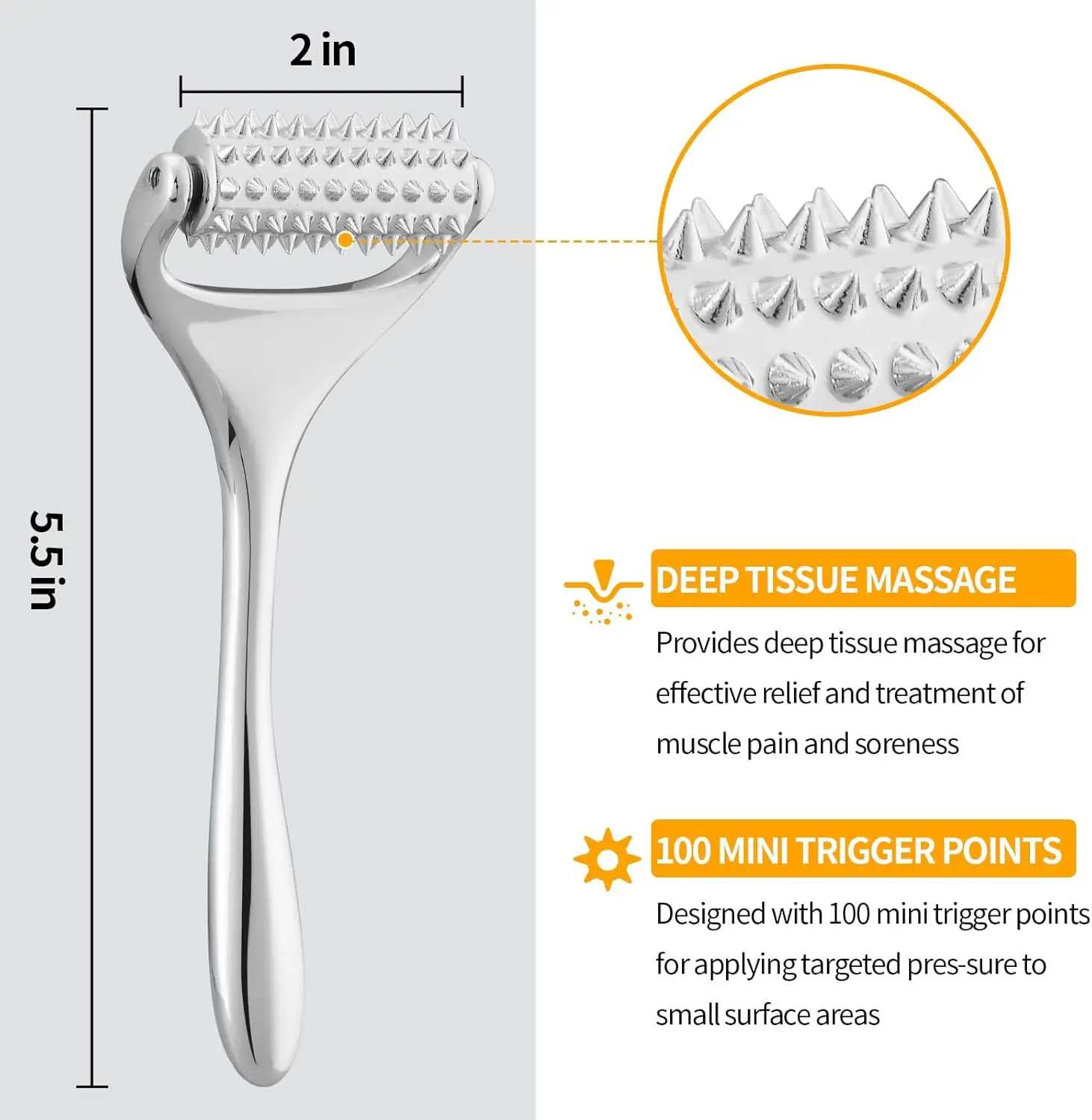 Acupressure Roller Deep Tissue Massage Tool for Face Acupuncture Roller SkinCare Face Massager Gua Sha Facial Tools Massage Tool