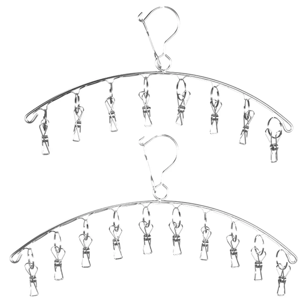 모자 후크 양말 랙 건조기, 단단한 세탁 건조, 클립으로 걸기 위한 2 개