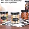 Plastic Jars with Lids 8oz Clear Slime Cosmetics Containers Leakproof Storage Jars, PET Empty Jars with Black Lids for Kitchen 3