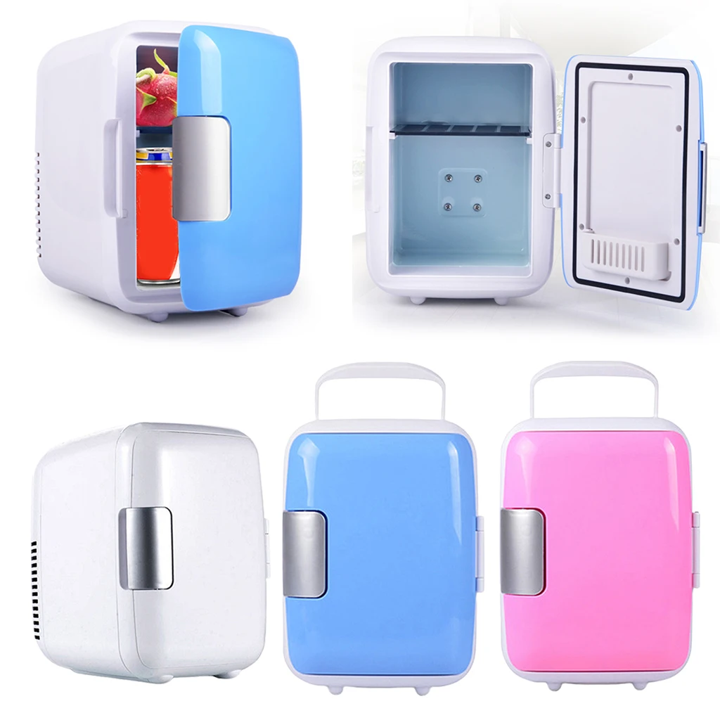 4L Mini Car Refrigerator 2 Layer Portable Car Fridge Travel Refrigerators Cooling Warmer Box for Home Office Truck RV mini refrigerator camping refrigerator