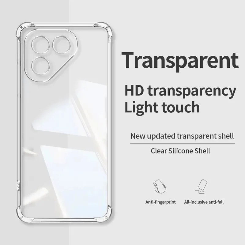 Transparent Airbag Soft Silicone Shockproof Phone Case with TPU Bumper