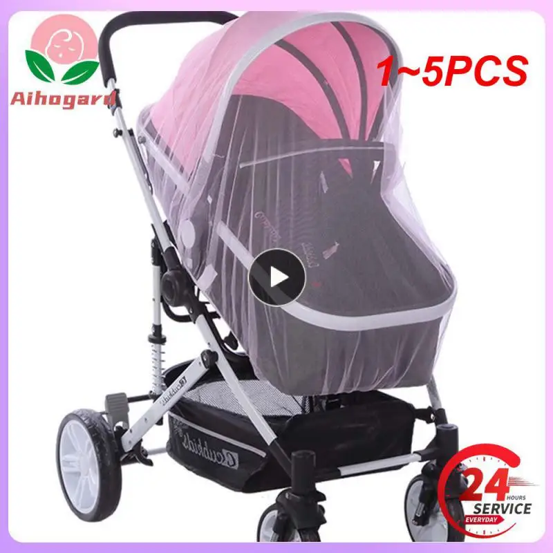 

1~5PCS Summer Mosquito Net Baby Stroller Outdoor Mosquito Repellent Insect Shield Net Safe Infants Protection Mesh Stroller
