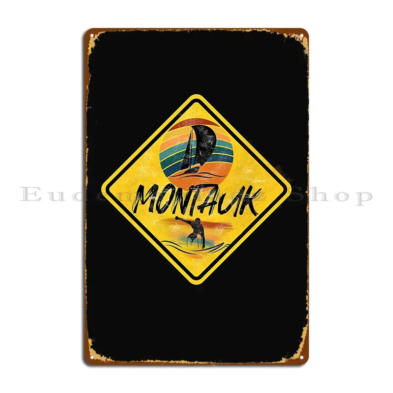 Montauk Long Island Surf Beach Targa In Metallo Poster Wall Cave Iron Garage Club Party Design Tin Sign Poster