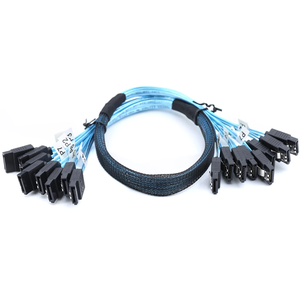 4/6/8 SATA to 4/6/8 sata 4.0 7p Female 90/180 Degree thumbnail 1