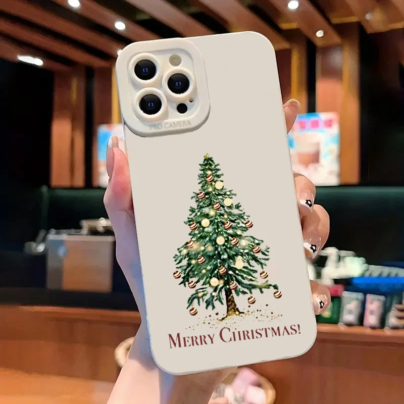 Festive Christmas Tree Graphic Phone Case - Soft Cover
