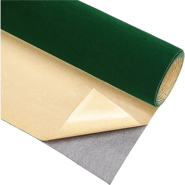 45cm Width Thick Green Color Self Adhesive Velvet Flocking Liner Sticky Felt  Flock Fabrics for Jewelry Contact Paper DIY Sewing - AliExpress