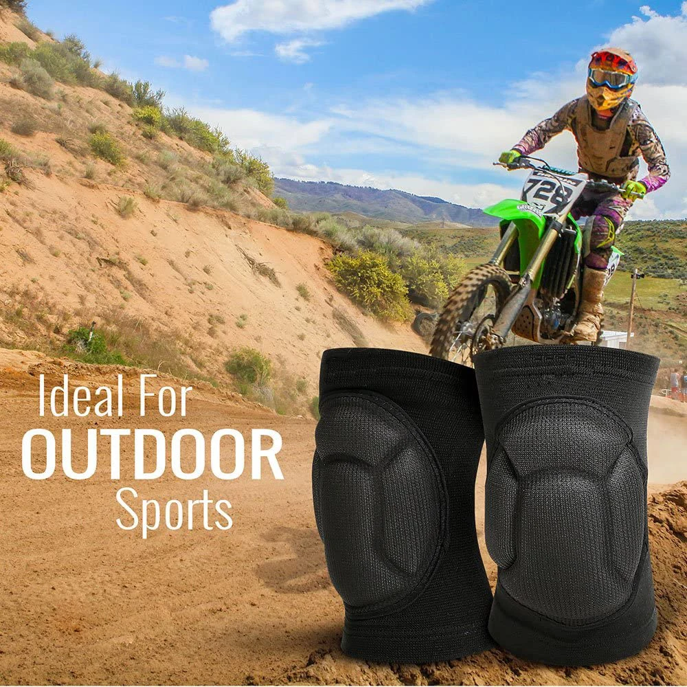 Pair Thick Sponge Anti-slip Protective Knee Pads Protective Gear